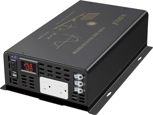 3000 24VDC Watt Pure Sine Wave Power Inverter to Peak Builtin Soft