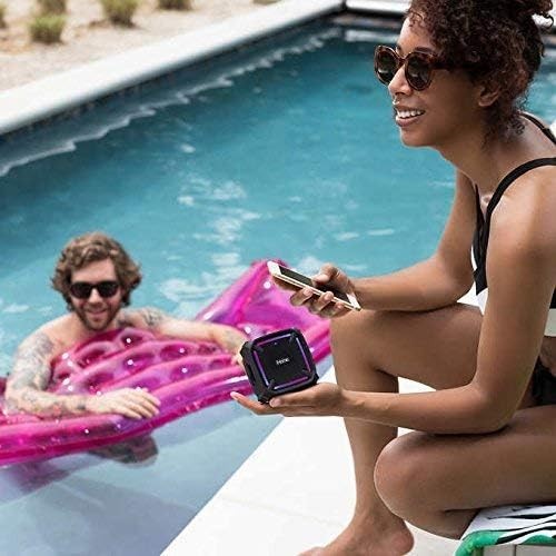 iHome iBT500 Bluetooth Speaker – Color Changing Lights, Wireless Audio