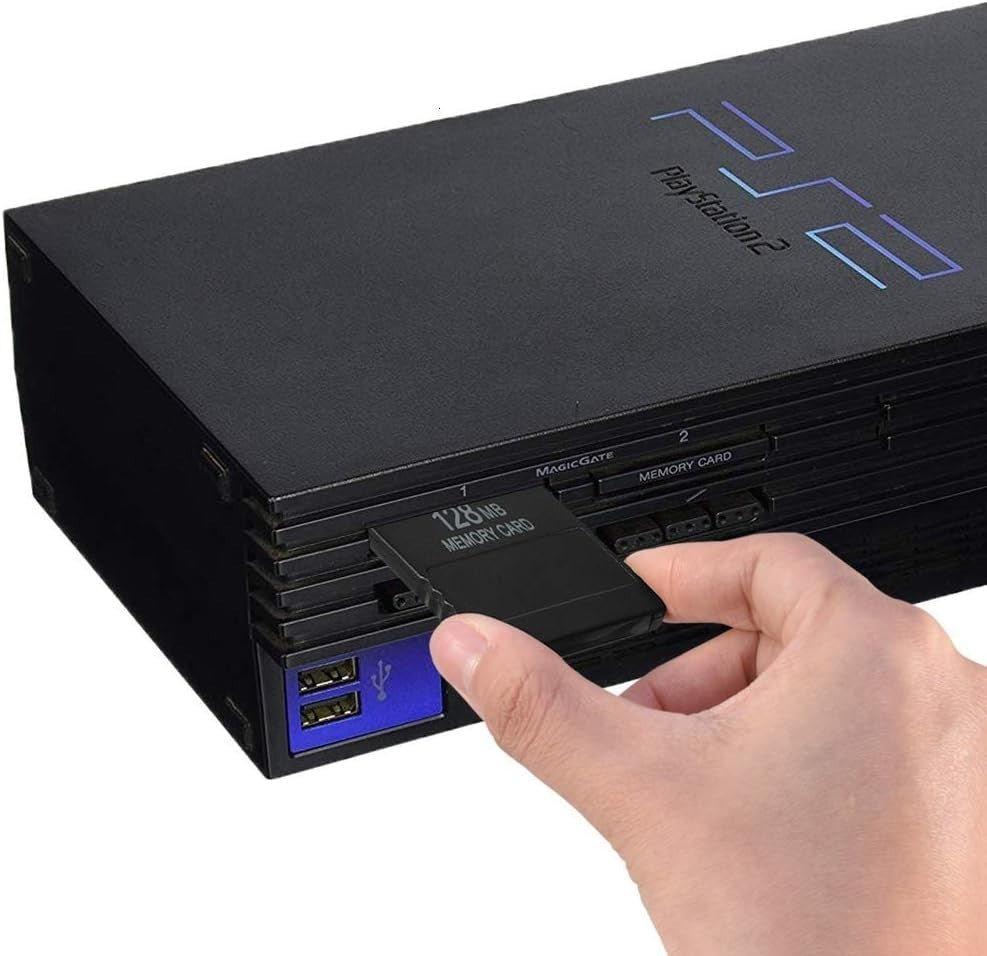 TPFOON 2pcs Pack 128MB High Speed Game Memory Card Comp. w/ Sony Playstation 2
