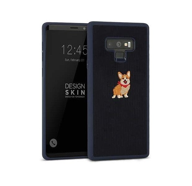 DesignSkin Note 9 Corduroy Embroidered Cloth Covered Thin Fit Lightweight