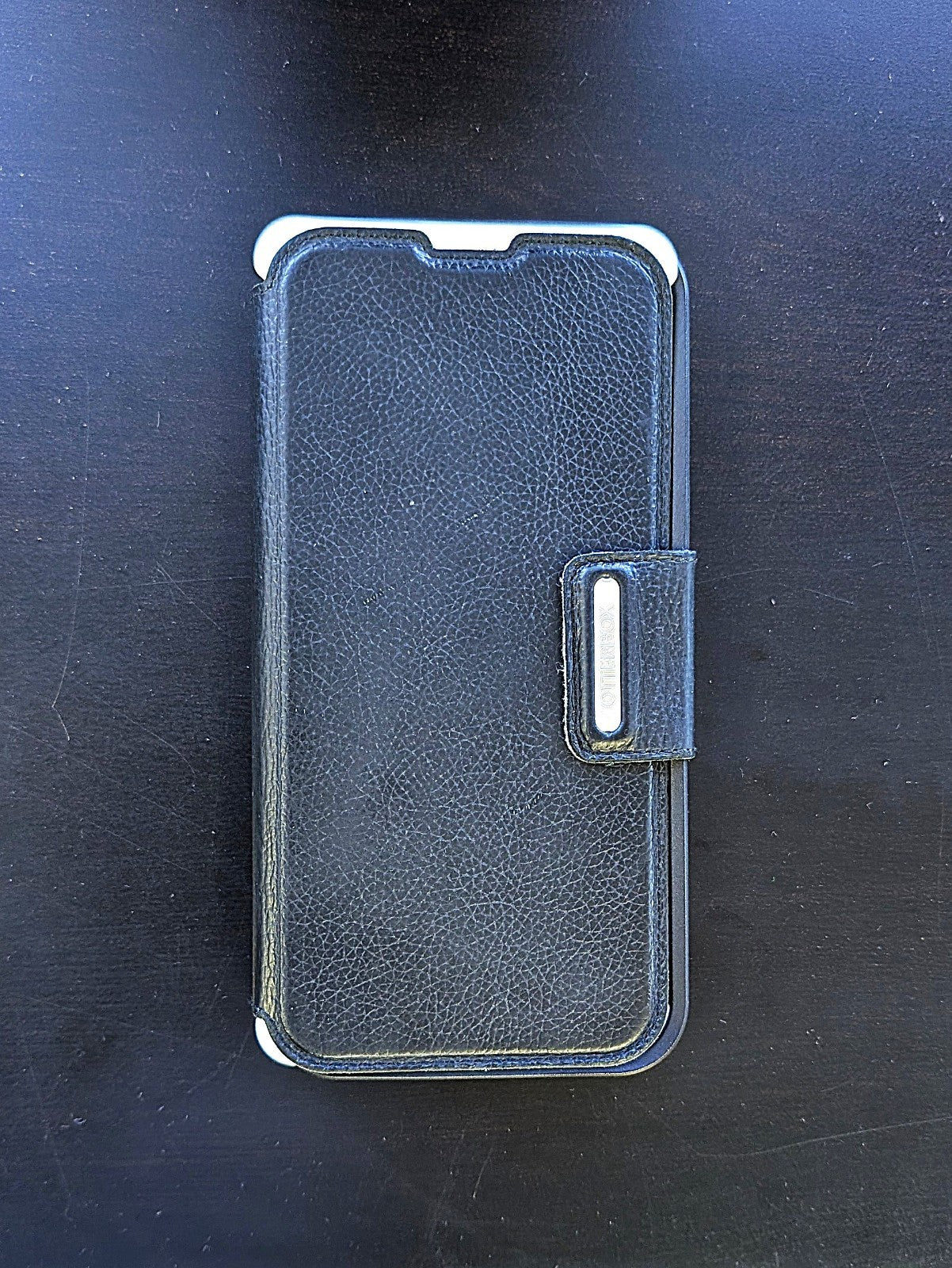 OtterBox Strada Case iPhone 14 Pro Max Shadow Black Folio Leather Wallet