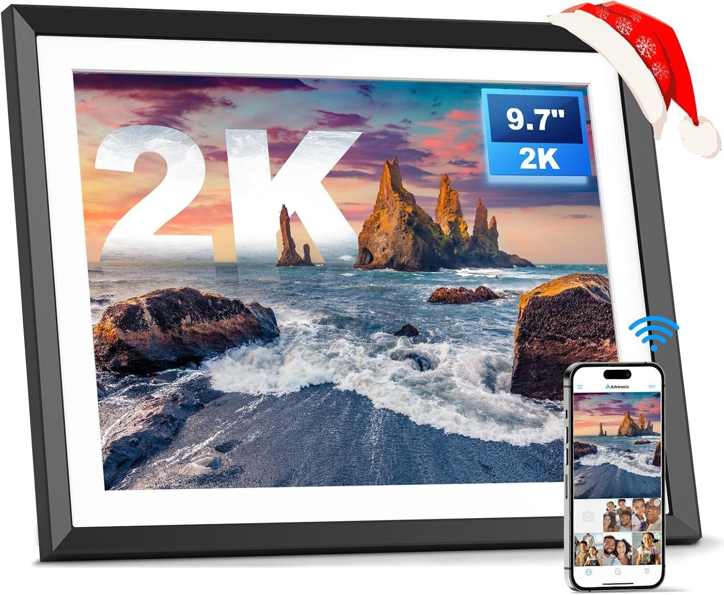 32GB IPS Arktronic 972K WiFi Digital Picture Frame Touch Screen