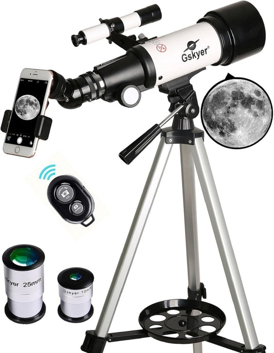 Gskyer Telescope 70 mm Aperture 400mm AZ Mount Astronomical Refracting Telescope