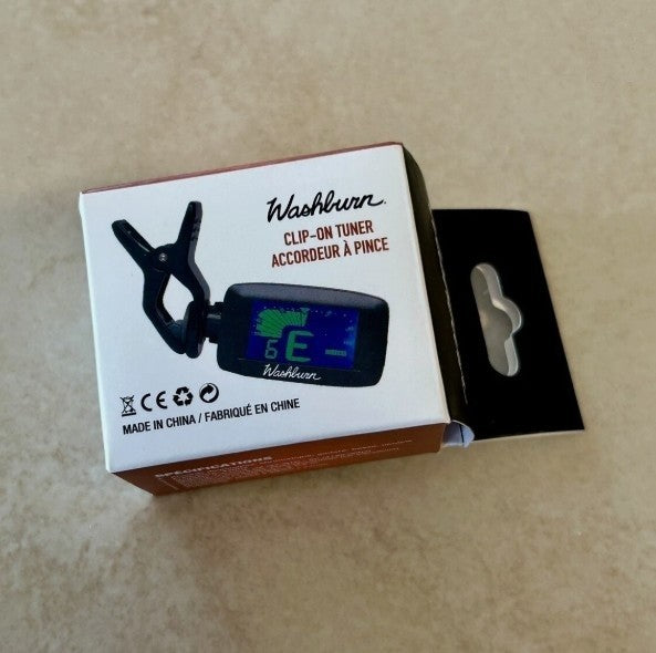 Guitar Bass Stand Support Acoustic Electric Washburn AND Clip-On Guitar Tuner