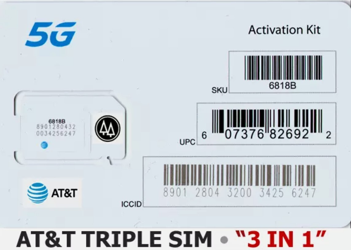 TRIPLE SIM ATT 5G 4G 3 IN 1 4G 5G