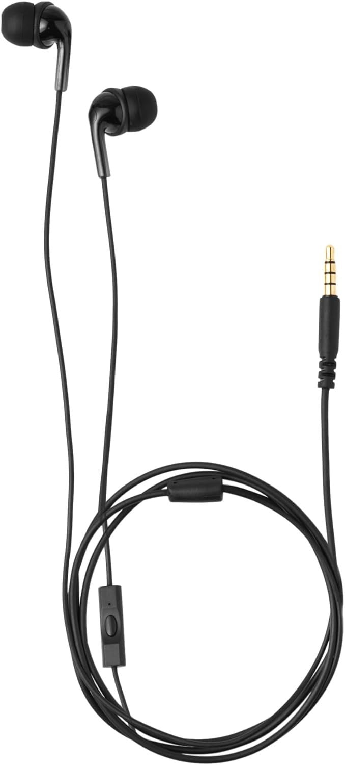 Amazon Basics Wired Earbuds with Microphone, in Ear Headphones, 3.5Mm Jack, 4.2
