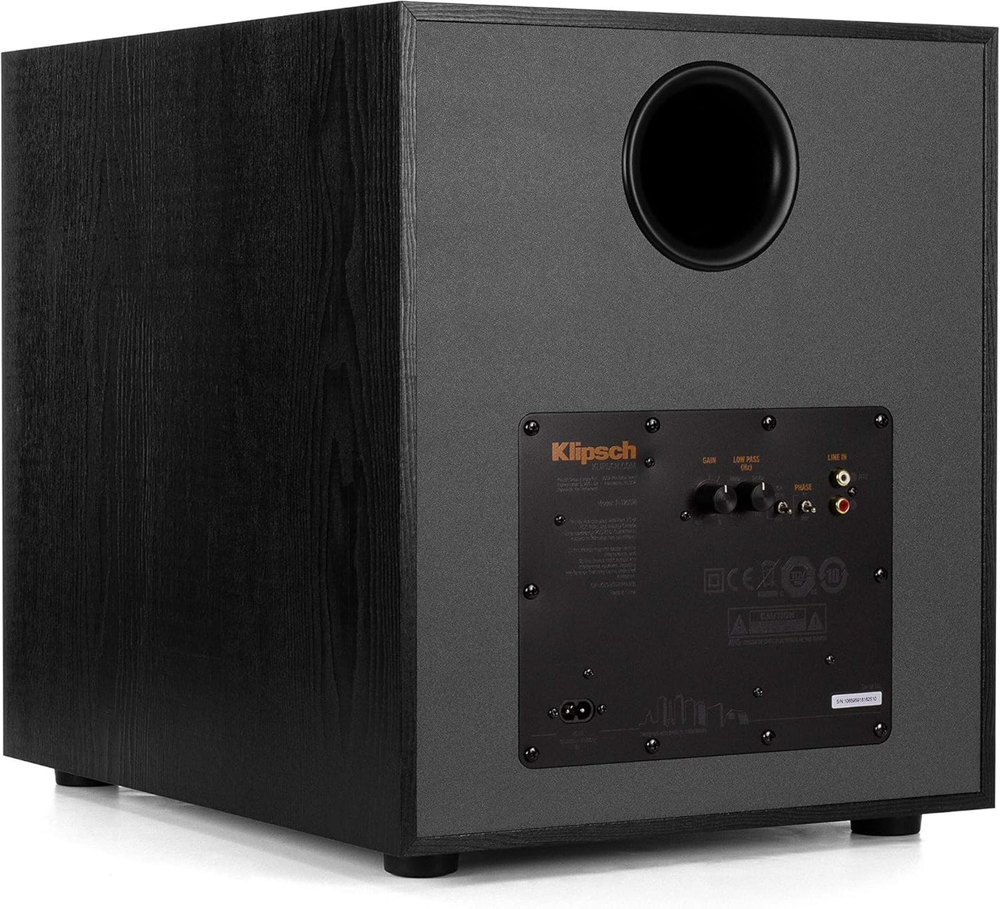 Klipsch R-120SW 12" Subwoofer – Powerful Bass, 400W Peak – Black