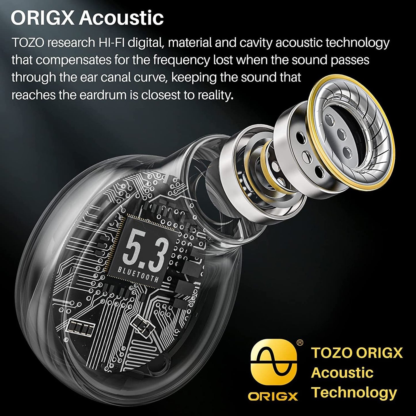 TOZO T6 True Wireless Earbuds Bluetooth Headphones Touch Control