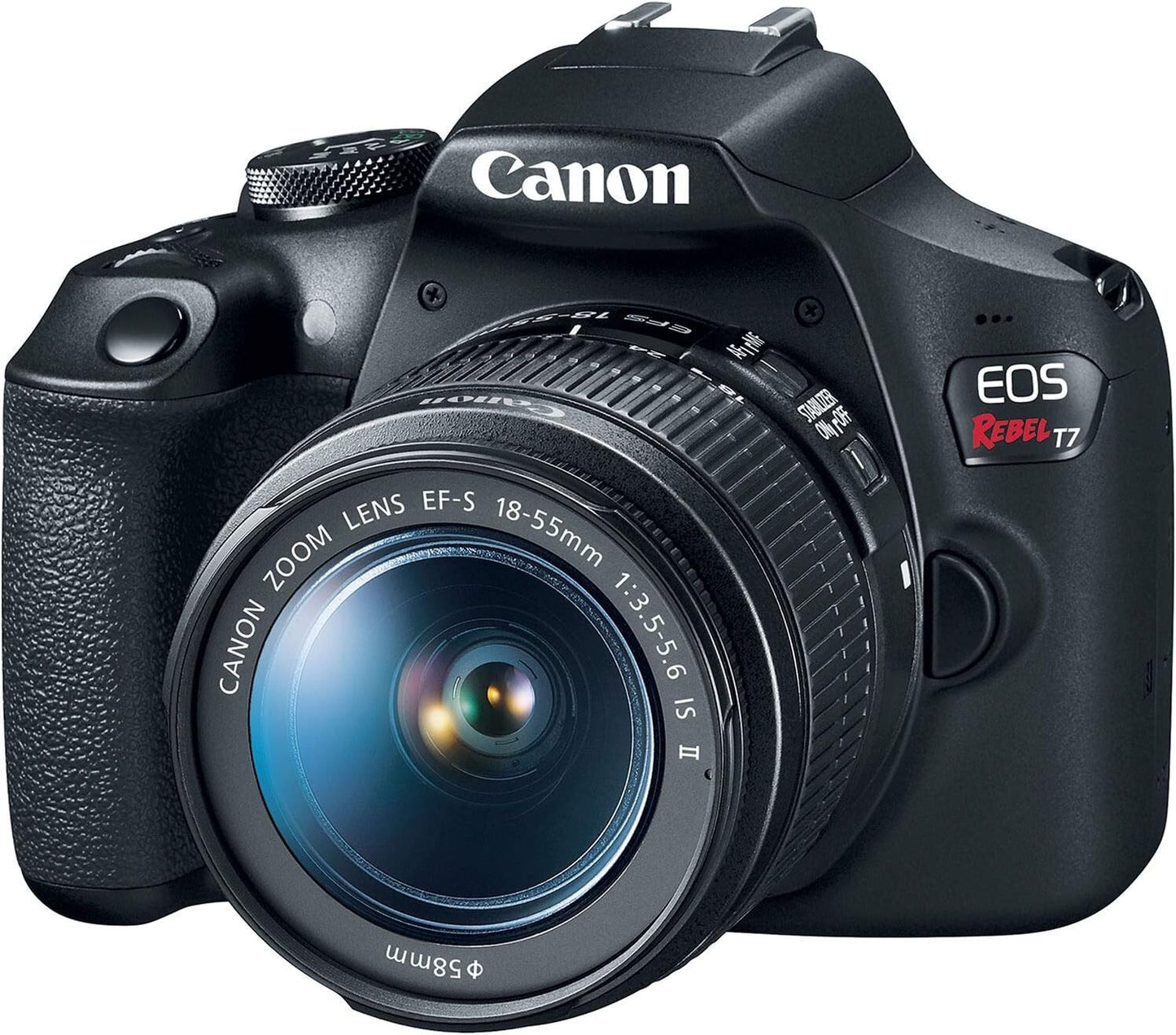 EOS DSLR Canon Rebel T7 Camera2 Lens Kit 55mmEF 300mm Lens Black