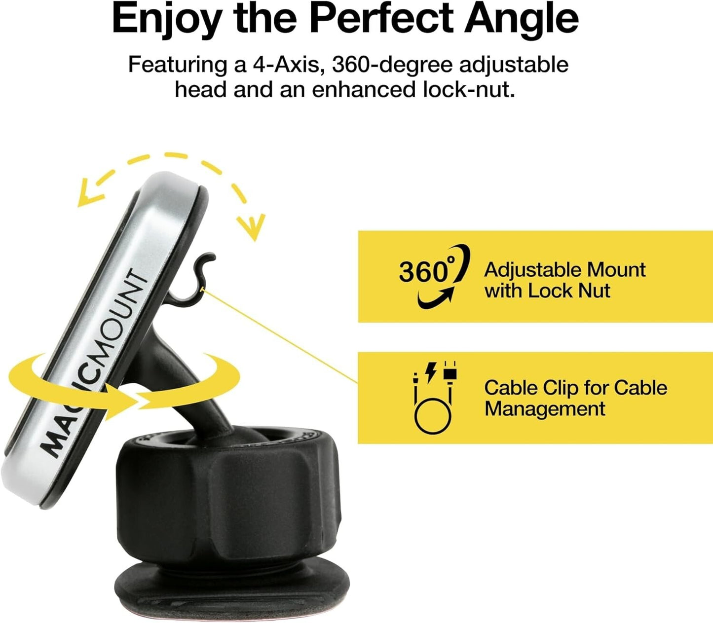 MPDB Scosche MagicMount Pro Magnetic Car Phone Holder 1 Pack BlackSilver