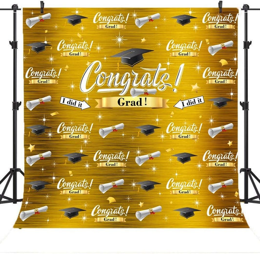 2023 Lofaris Graduation Backdrop Class of Shinning Star Congratulation 8x8ft