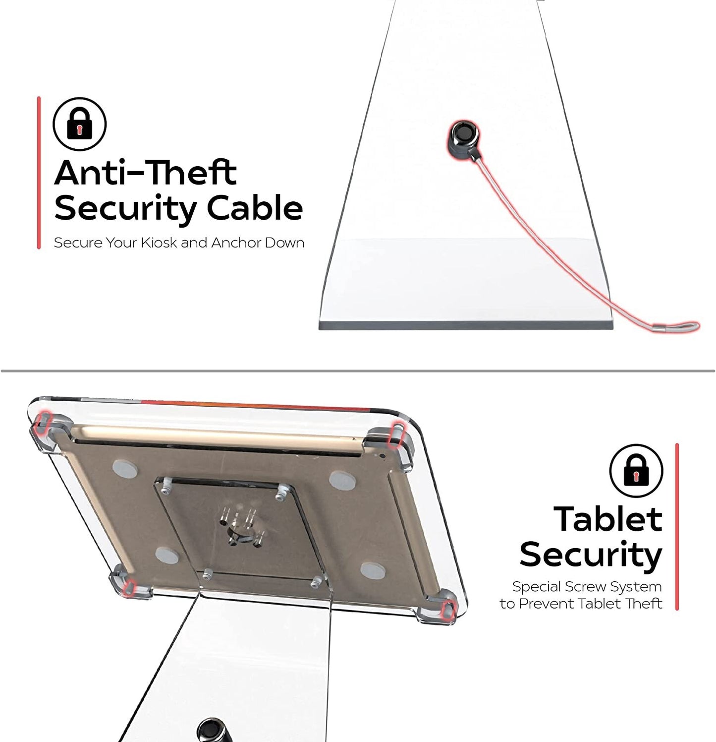 CTA Premium ScratchResistant Security Translucent Acrylic Kiosk iPad 789