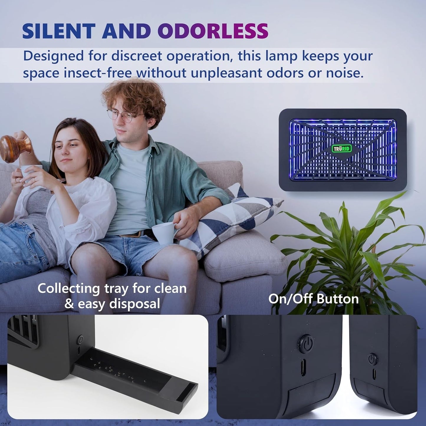 Indoor Bug Zapper – Electric Mosquito & Fly Killer Trap with UV-A LED Light
