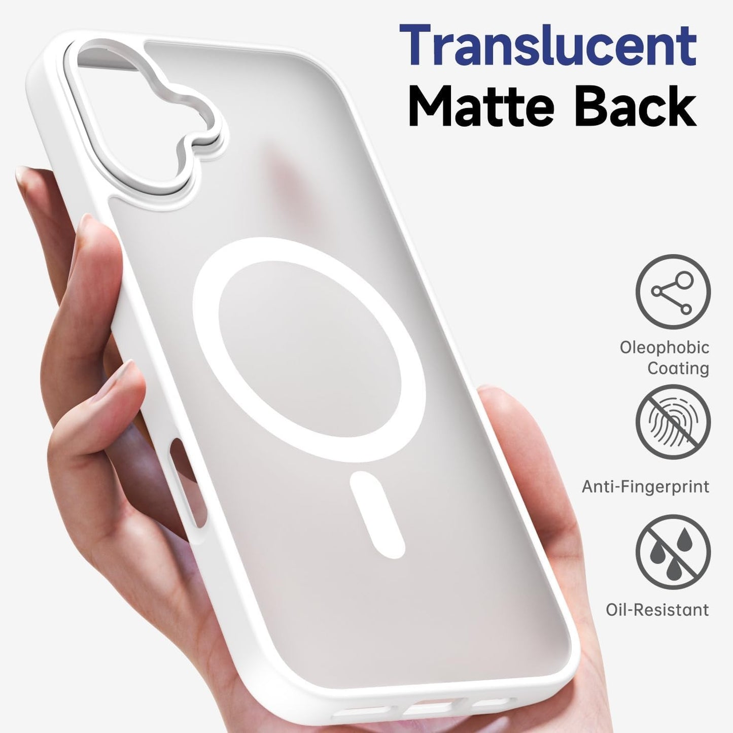 oakxco Magnetic Case for iPhone 16 Phone Case Compatible with Magsafe, Slim Thin