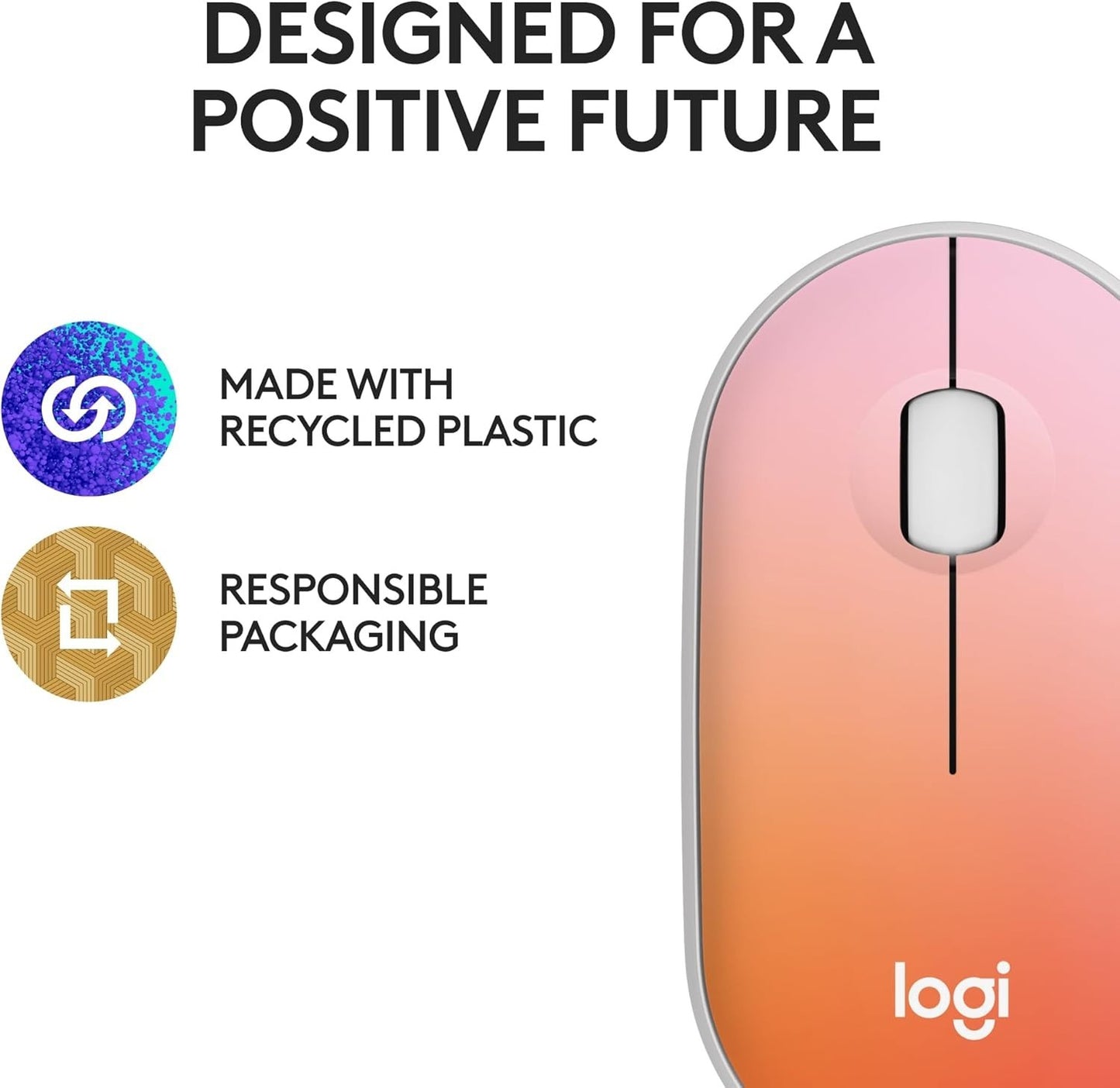 Logitech M340 Wireless Mouse – Tropical Sunrise Print, Silent Clicks