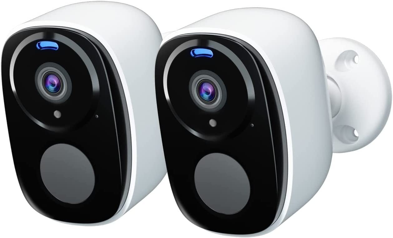 FHD 2Pack Security Cameras Outdoor Wireless 2K Battery Powered Camera Home