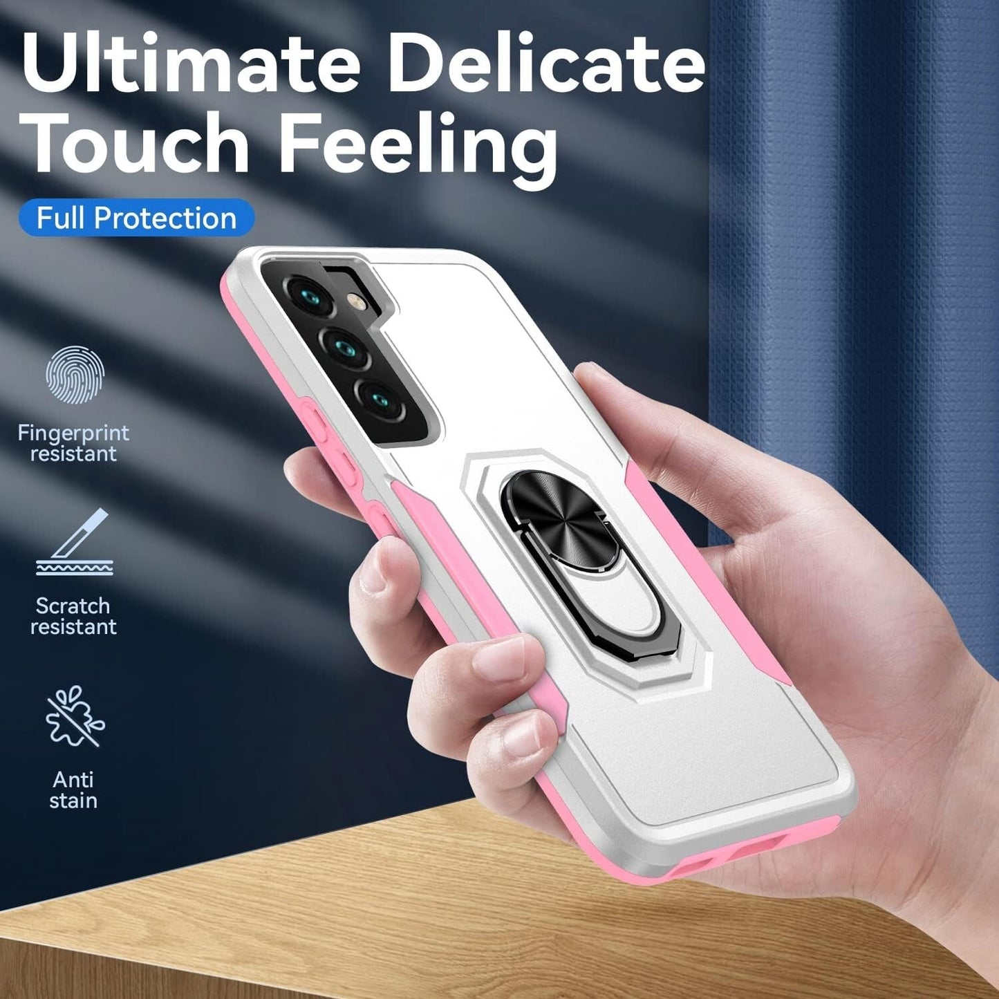 Samsung S22 Galaxy Stand 360Degrees Rotating Finger Ring Stand Plus 5G White