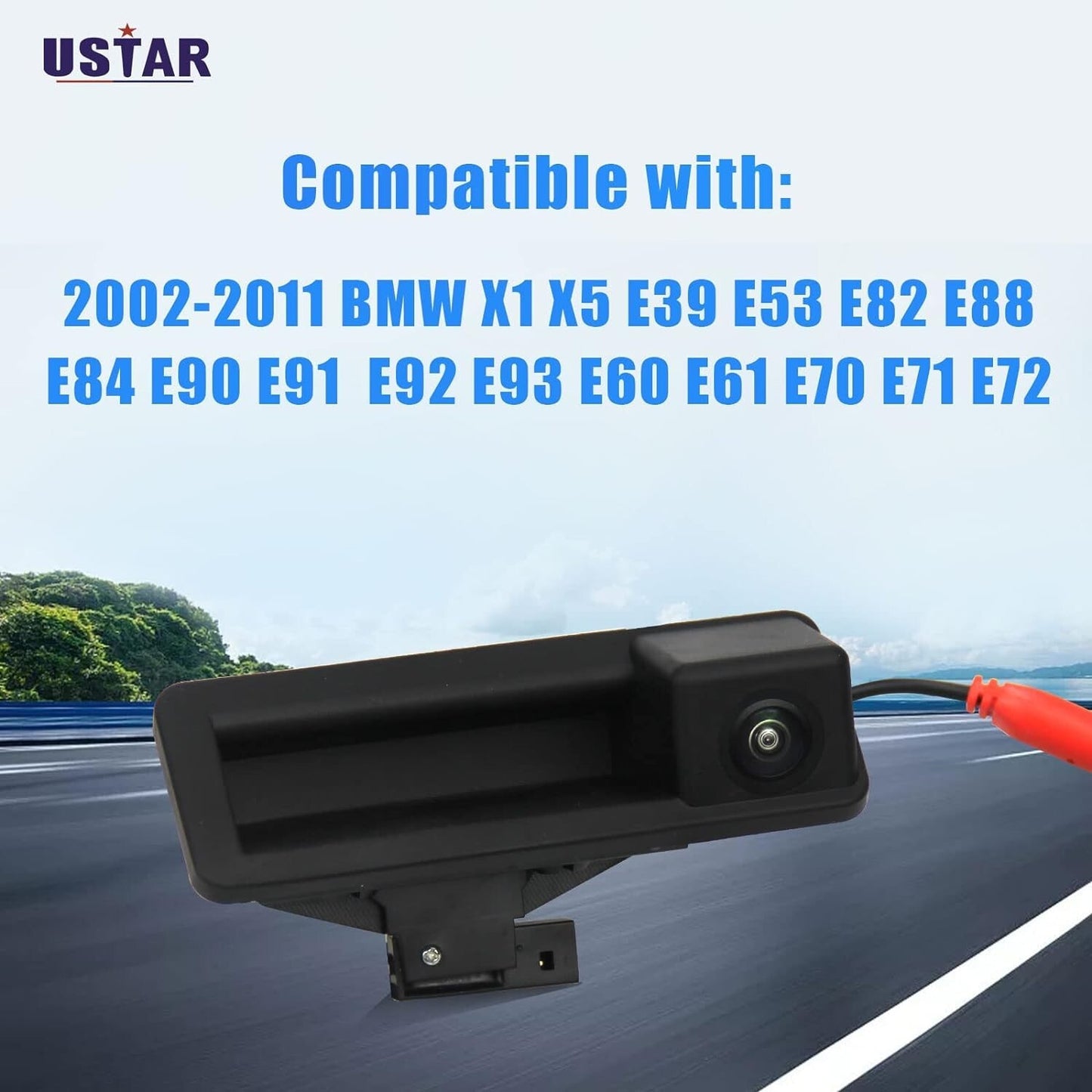 USTAR 1080P Tailgate Handle Camera Rear View Backup Parking Asist Camera Compati