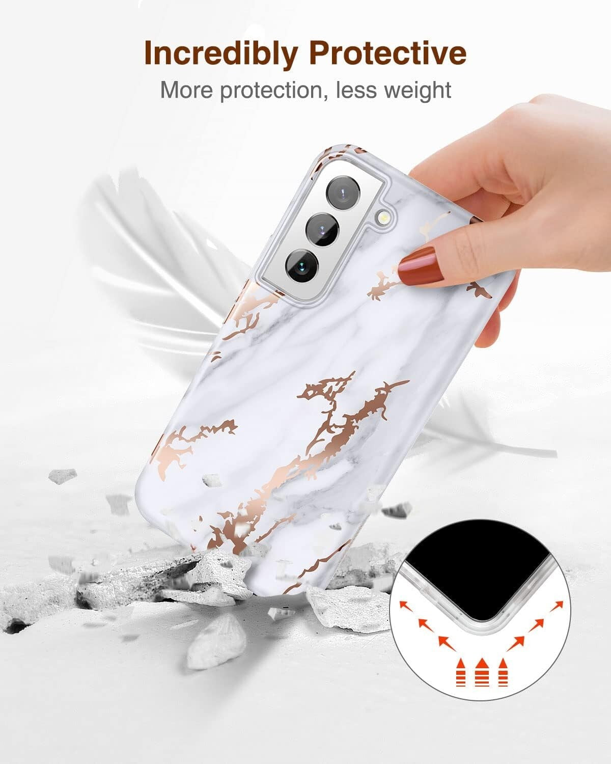 Samsung S22 Galaxy Plus Builtin Screen Protector Full Body Shockproof