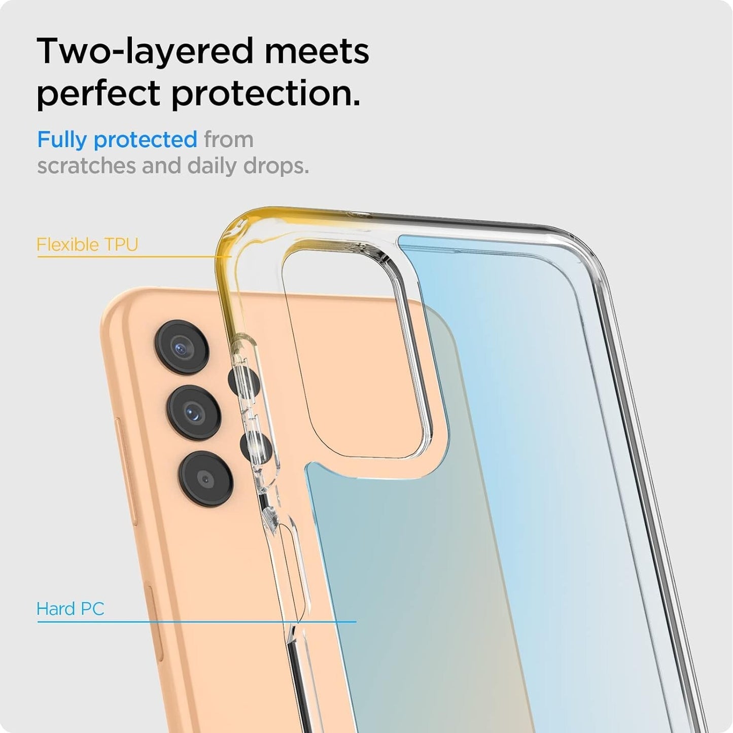 A13 2022 Spigen Ultra Hybrid Designed Galaxy Crystal Clear