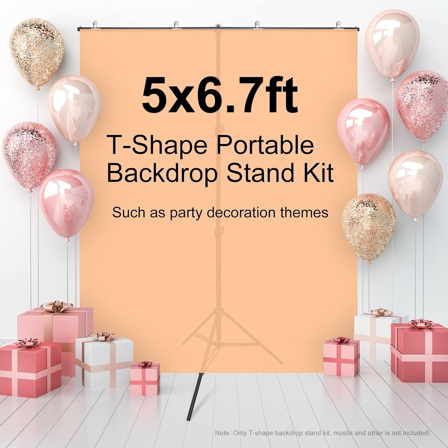 LINCO Lincostore Zenith Portable TShape Background Backdrop Stand Kit 5x67ft