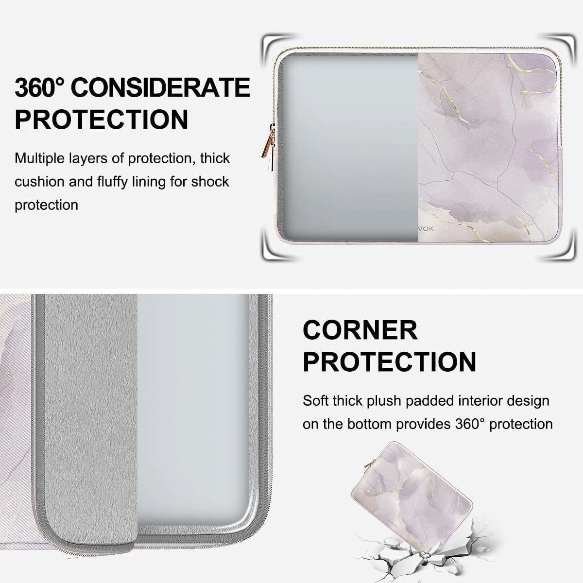 ARVOK 15 15.6 16 inch Laptop Sleeve for MacBook Pro 15 inch/MacBook Pro 16 in...