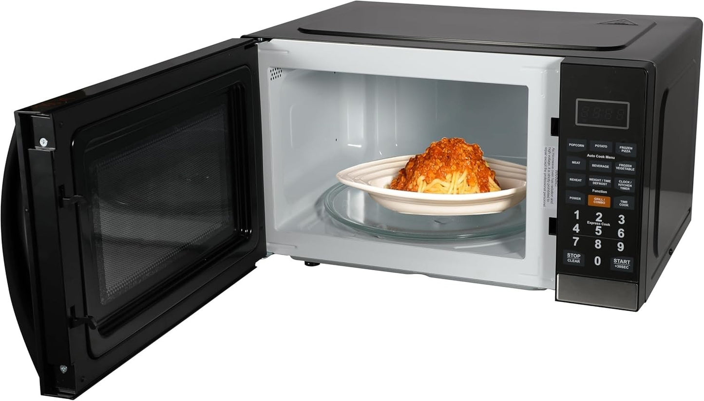 Emerson MWG1191SB Microwave w/ Grill – 1100W, 1.1 Cu Ft, Stainless Steel
