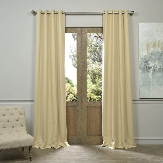 BOCH-131009-108-GR Half Price Drapes Grommet Blackout Curtain Biscotti