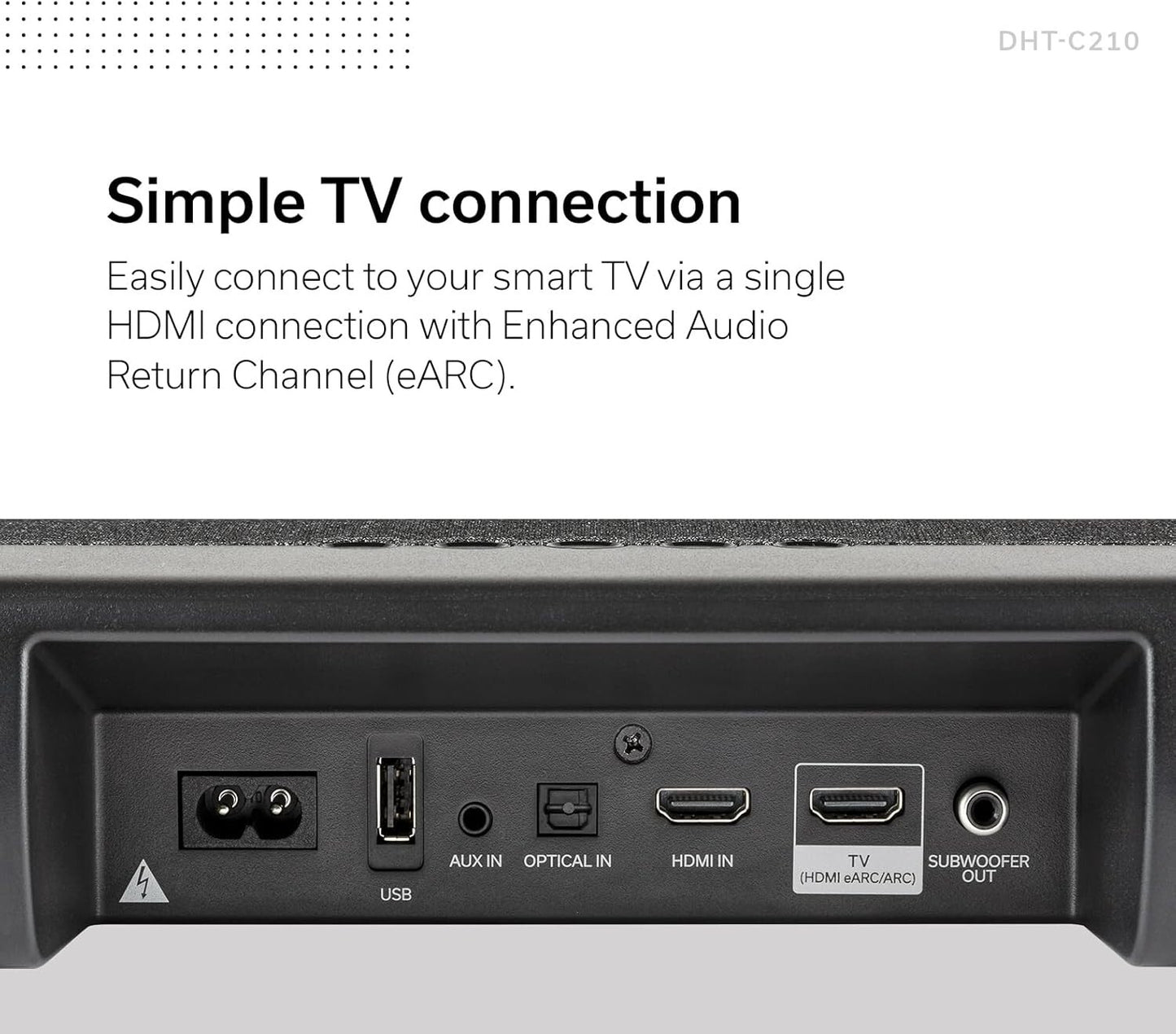 Denon Full Range Dolby Atmos Sound bar w Built-in subwoofers DHT-C210