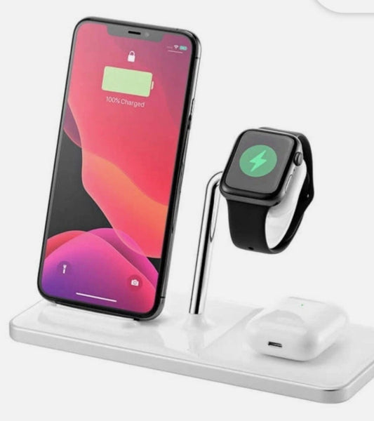 Ubiolabs AWC1070AW 3-in-1 Qi Wireless Charger Stand for Phone Watch Earbuds