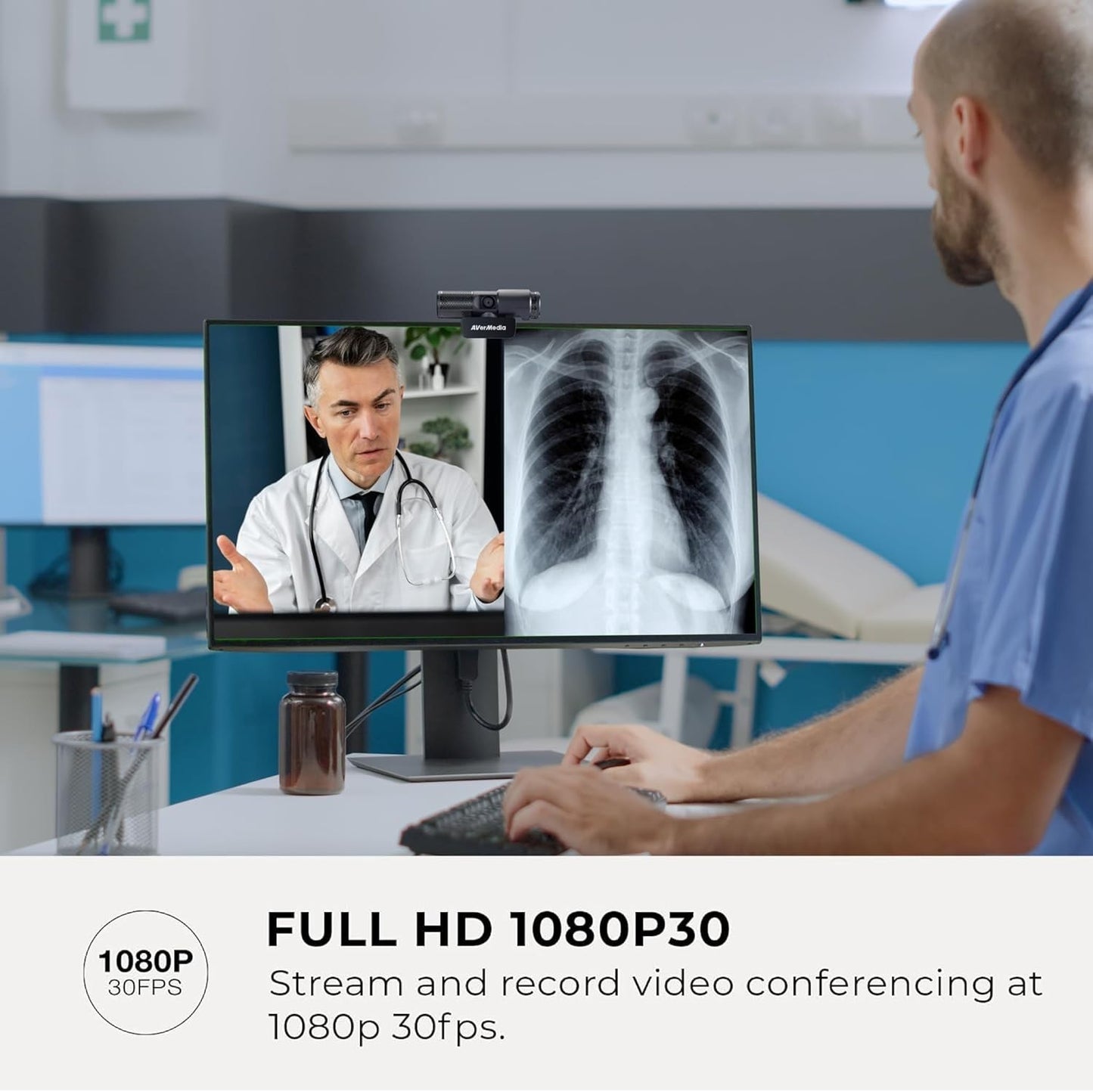 AVerMedia PW313 Live Streamer Cam 313 – Full HD 1080p Webcam w/ Mic & Swivel