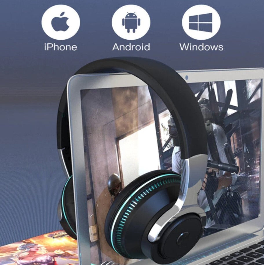 Ninja Dragon Wireless Light Changing Bluetooth Gaming Headset Black
