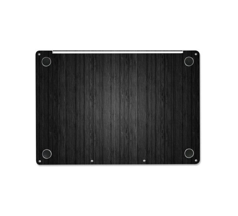 MightySkins Skin for MacBook Air 13.6" M2 2022 Black Wood Vinyl Decal Cover