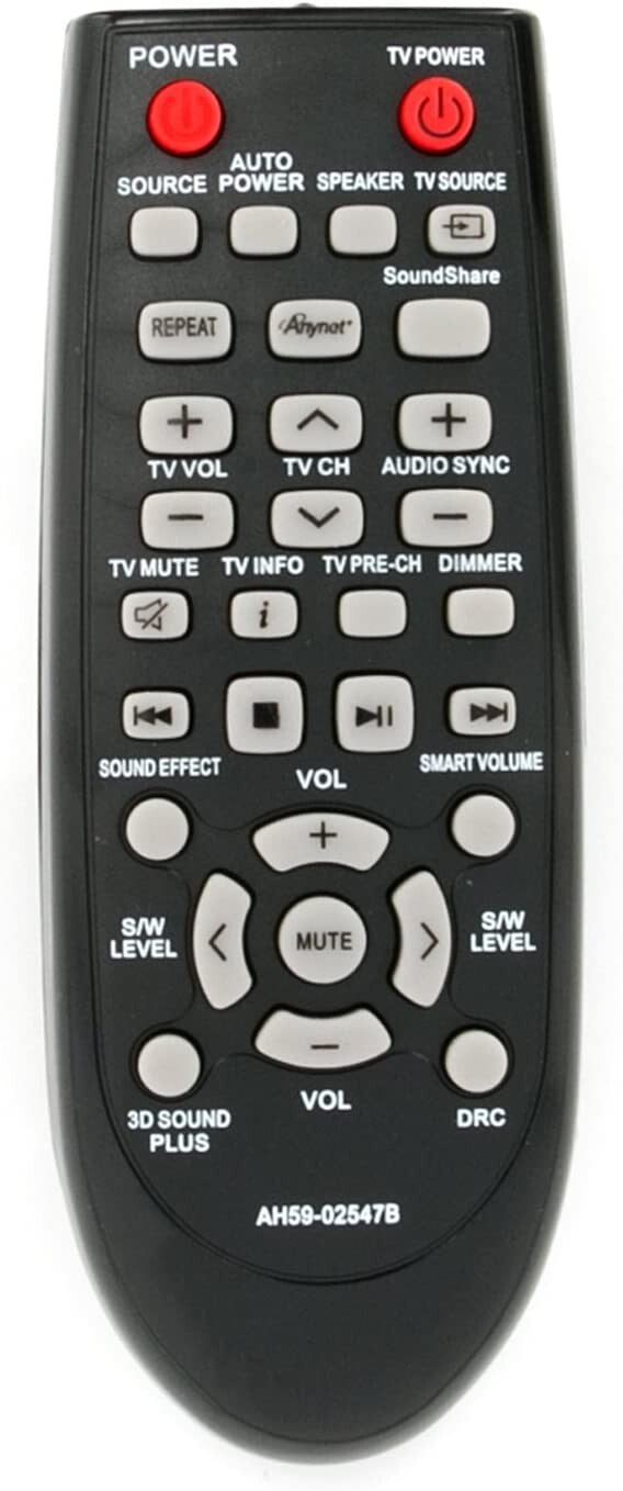 Samsung AH59-02547B AH68-0 Soundbar Remote Control Replacement fit Sound Bar