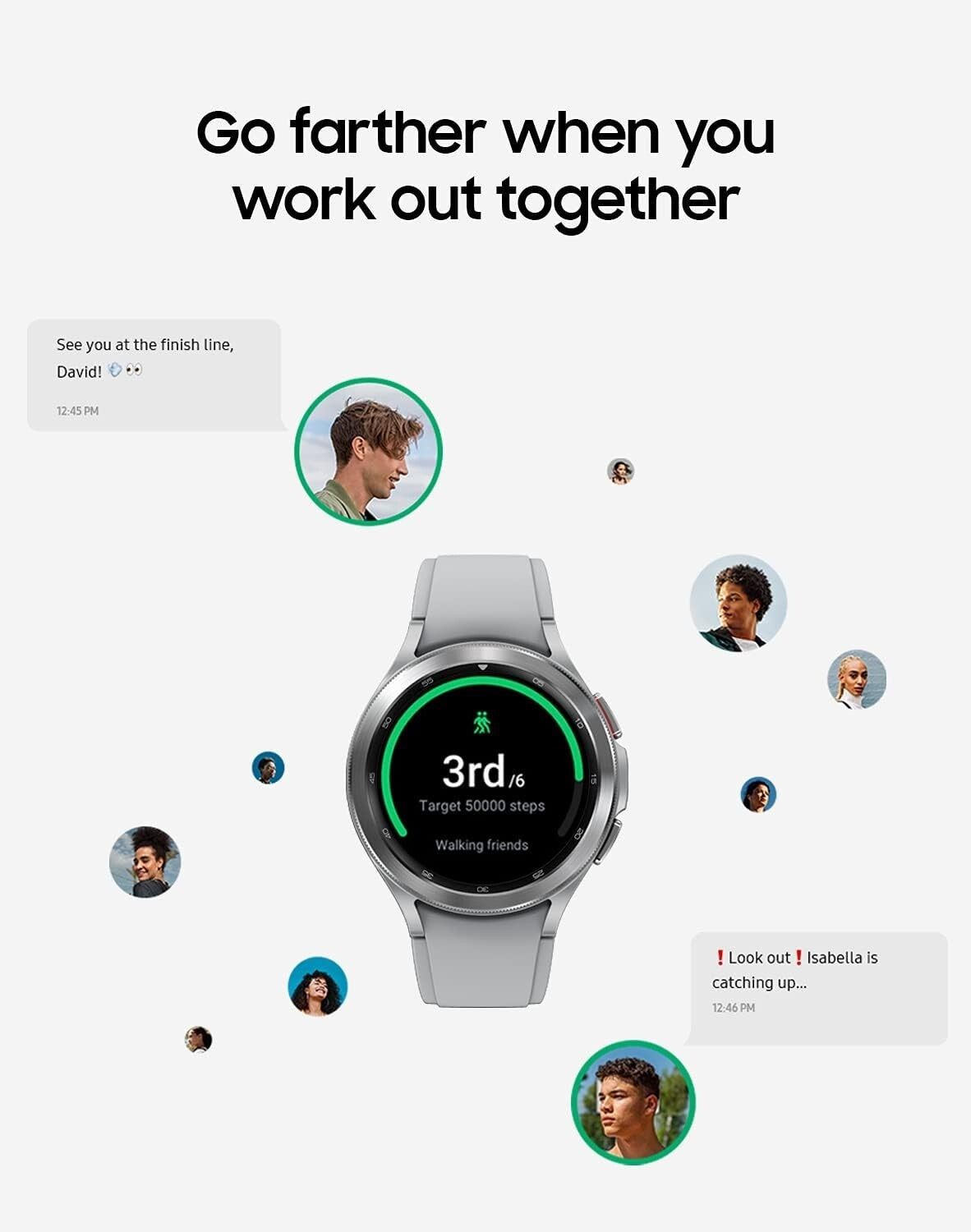 Samsung LTE Galaxy Watch 4 Classic Monitor Tracker Health 46mm Silver