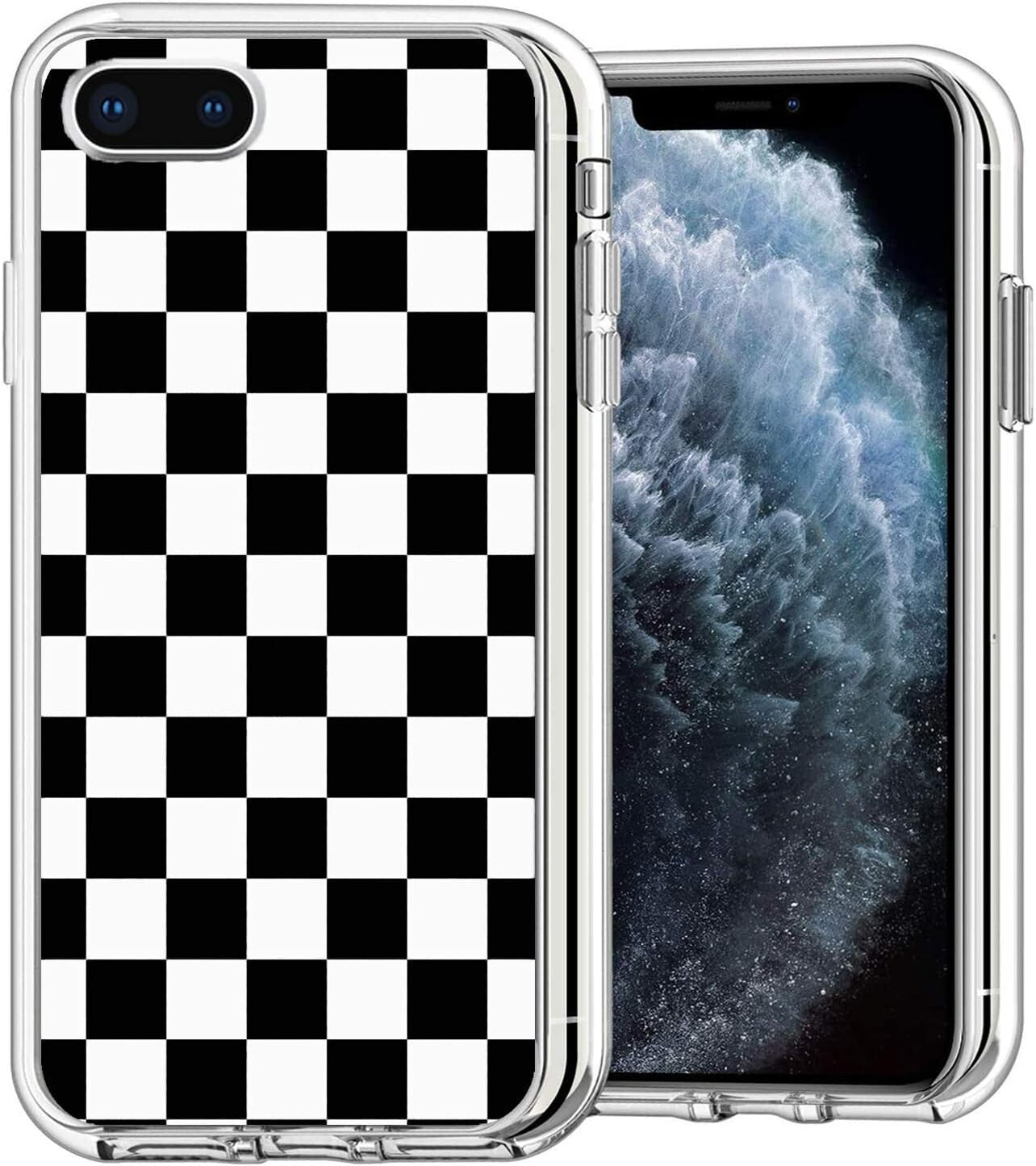 Phone Clear AntiScratch Limited Ed Black Checkered iPhone 78 Plus 55