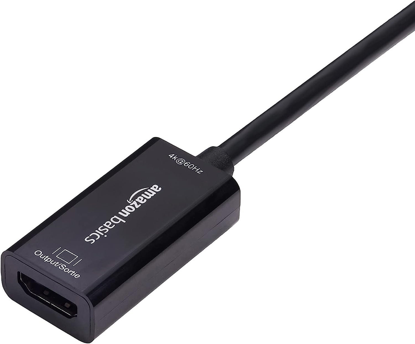 DisplayPort to HDMI Converter – Amazon Basics, 4K@60Hz, Not USB Compatible