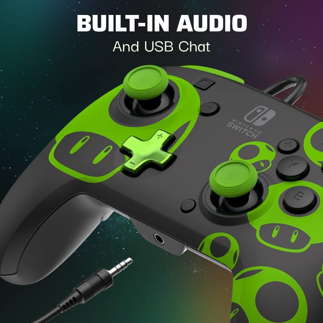 Enhanced Wired Power Nintendo Switch Pro Controller Programmable Buttons Glows