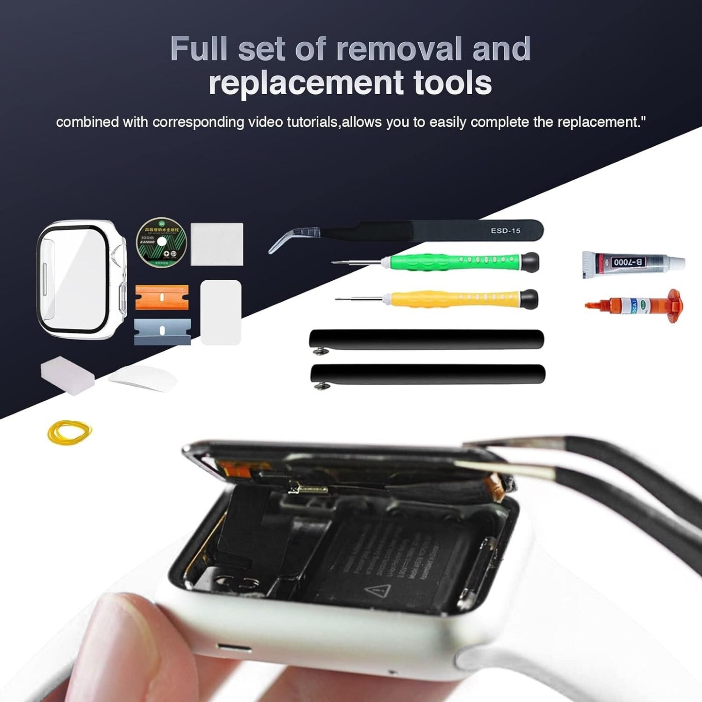 Tseriact Compatible Apple Watch Series 4 40mm Screen External Glass is Dama