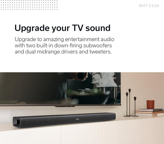 Denon Full Range Dolby Atmos Sound bar w Built-in subwoofers DHT-C210