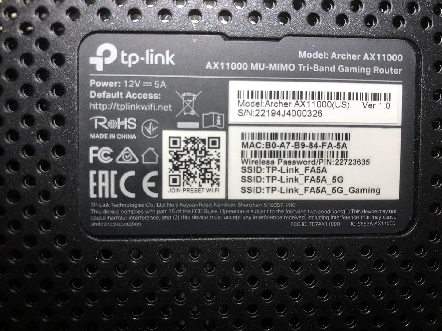 TP-Link AX11000 Archer TriBand WiFi 6 Router