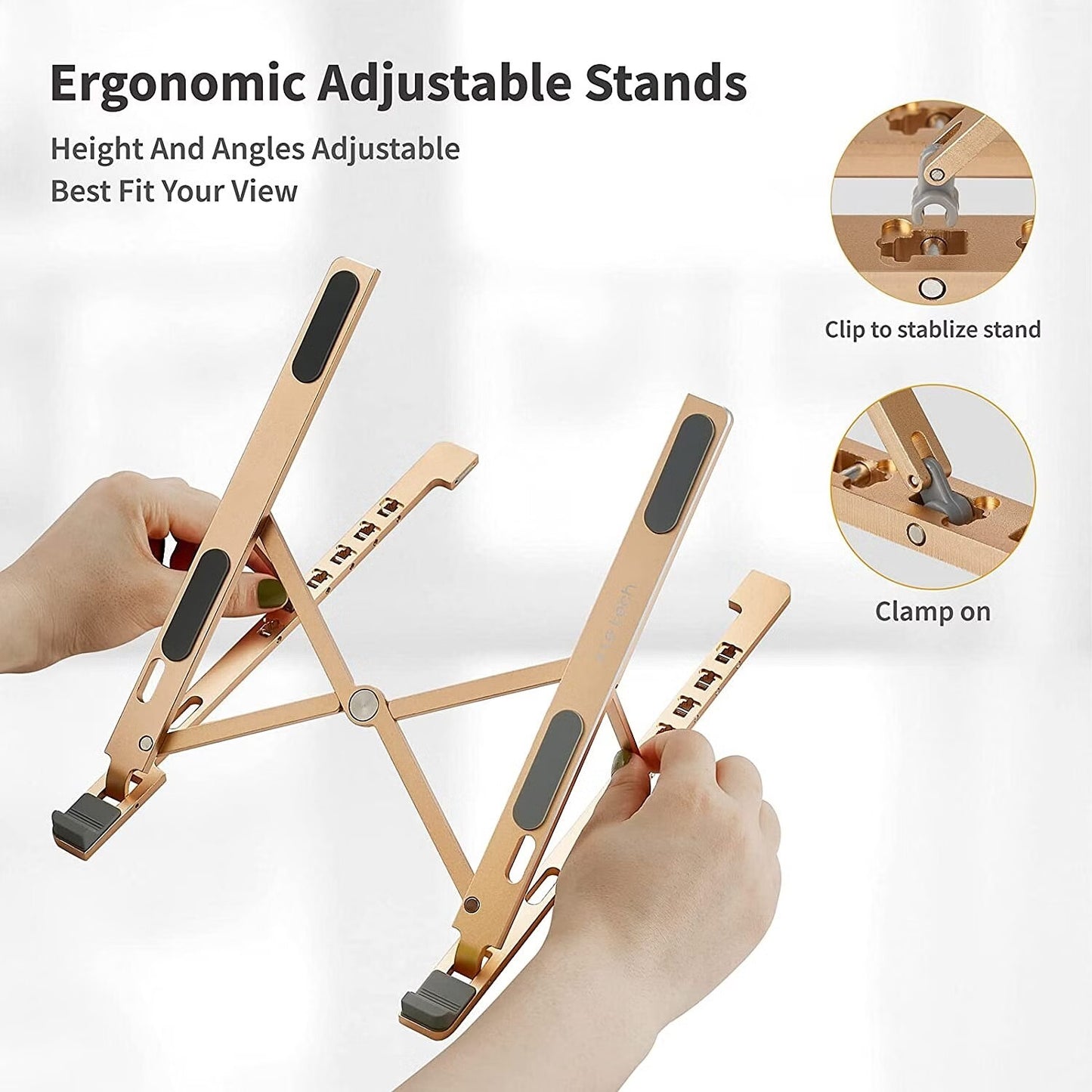 Laptop Stand KLGtech Laptop Holder Riser Computer Tablet Stand 6 Angles Adjust
