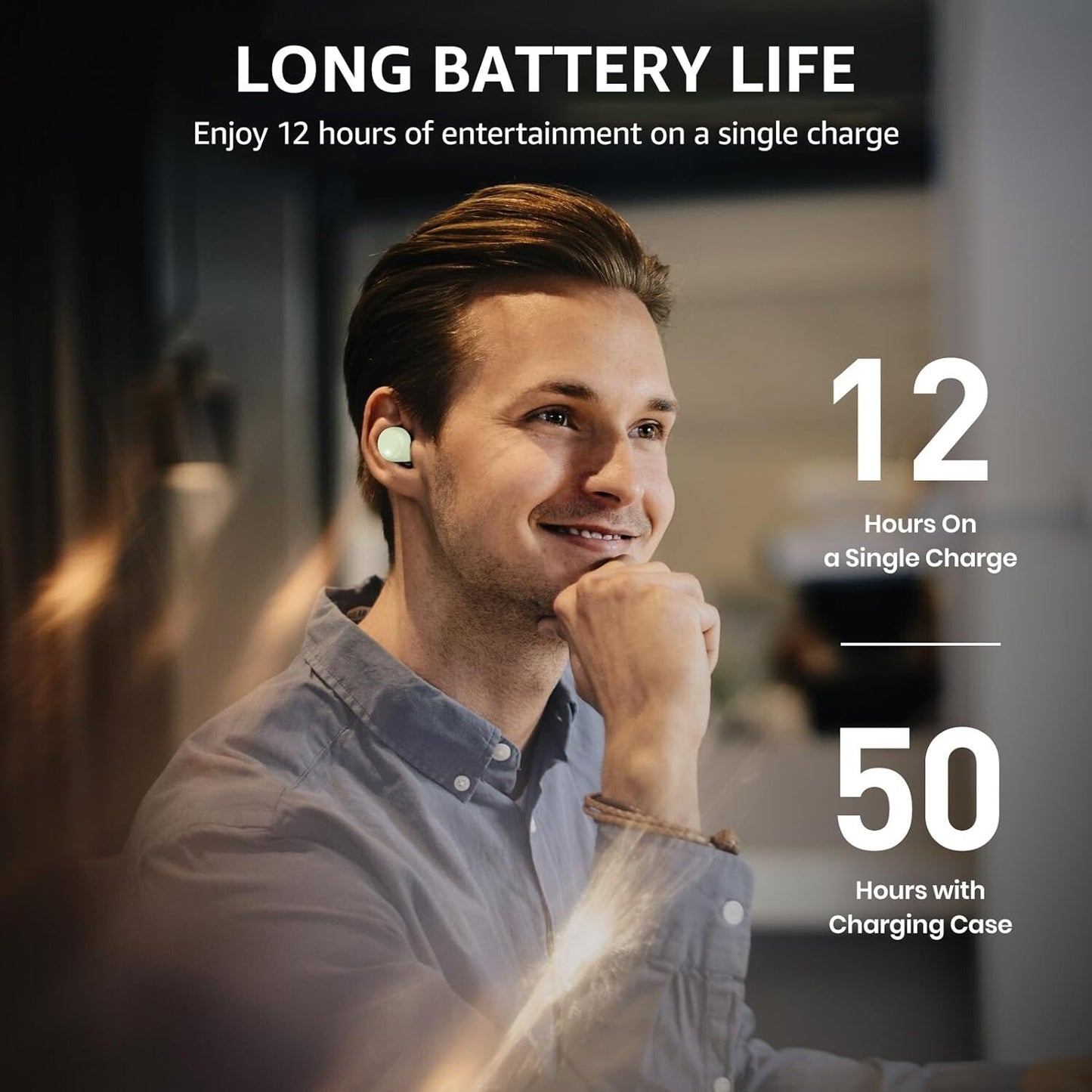 TOZO T6 WiFi Earbuds Bluetooth 53 Headphones Ergonomic Design In-Ear Headset