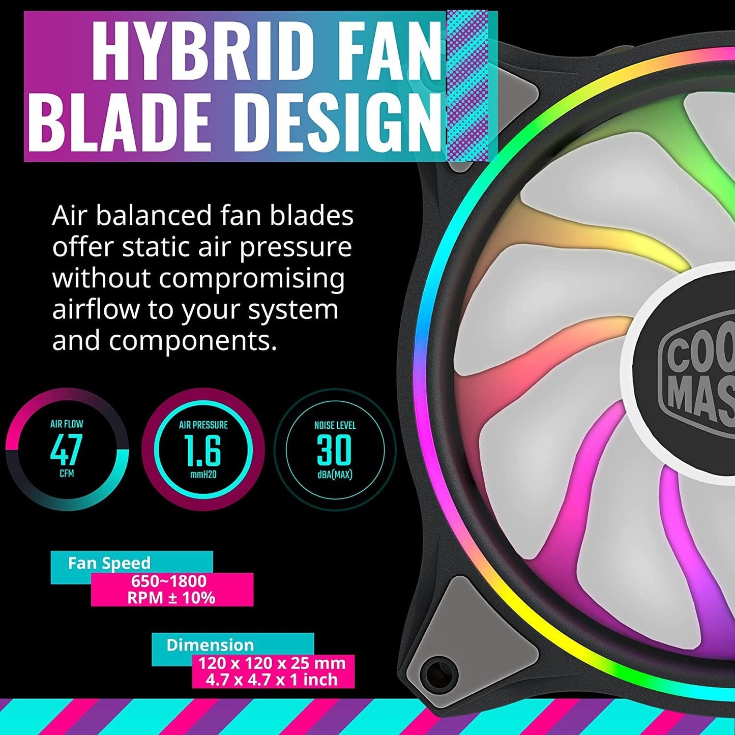 MF120 Cooler Master MasterFan Halo 120mm Fan