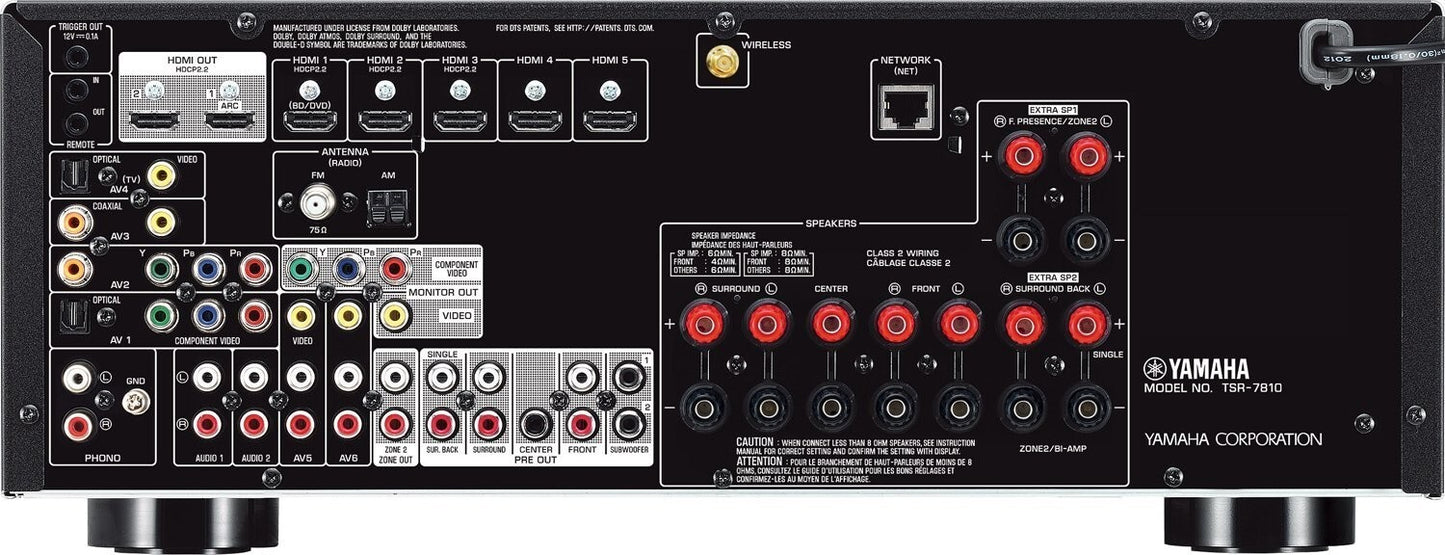 Yamaha TSR7810 7.2 Channel 85W Network A/V Receiver