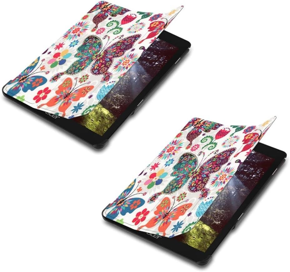Acer Chromebook Tab 10 9.7" Case D651N - Slim Leather Folio Cover Butterfly