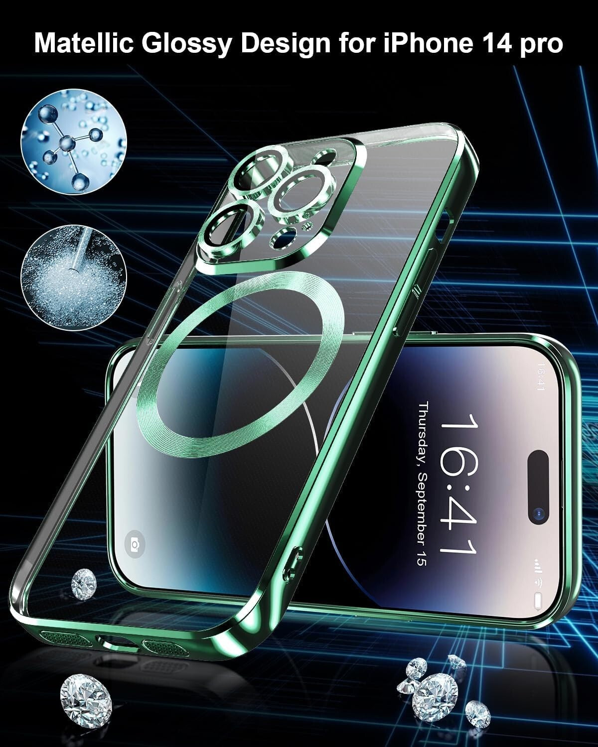 iPhone 14 Pro Compatible w MagSafe Wireless Charging Shockproof