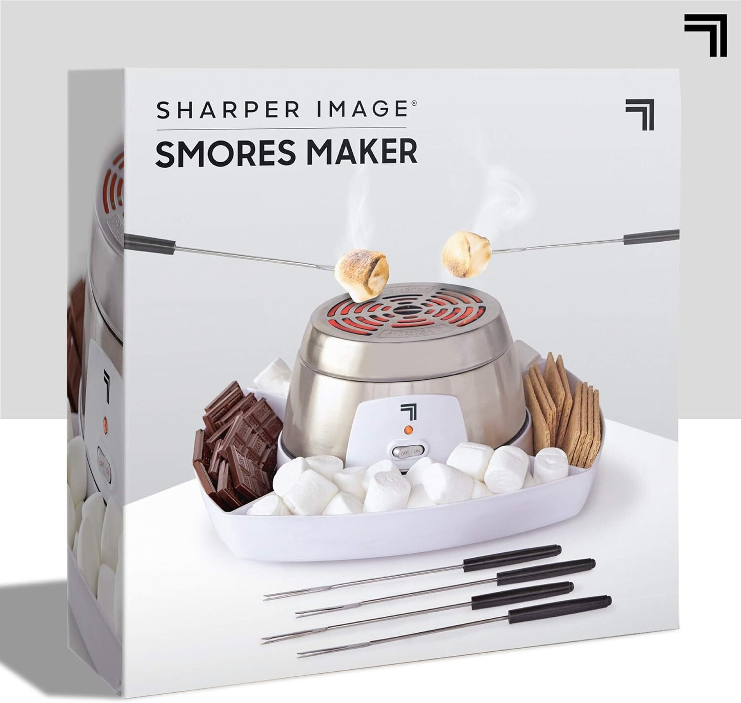 SHARPER IMAGE Electric Tabletop Smores Maker Indoors 6 Piece Set