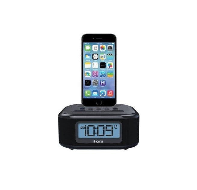 iHome iPL23 Alarm Clock FM Radio Lightning iPhone Charging Dock Station