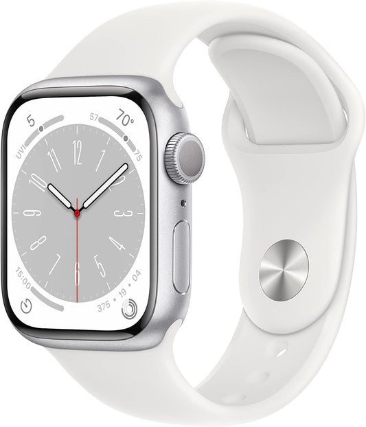 GPS Apple Smart Watch 8 41mm wSilver Aluminum Water Resistant Blood Fitnes
